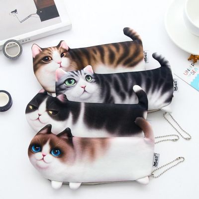 New Cute Cat Face Printed Zipper Coin Purses For Kids Students Pencil Case Cartoon Wallet Bag Coin Pouch Children Purse Holder
