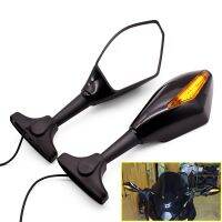 Motorcycle Mirror Carbon Fiber LED Turn Signal Integrated Rearview Mirror For Honda CBR 300 600 900 1000 RR GSXR FZ1 FZ6