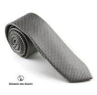 Giorgio Del Sarto Necktie Grey Fabric Texture เนคไทสีเทามีเท็กเจอร์