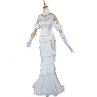 UWOWO Albedo Cosplay Anime Overlord Cosplay Costume Women White Dress Overlord Albedo Costume Halloween Christmas