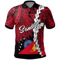 2023 new design- Papua New Guinea Sandaun Province Polynesian Polo Shirt - Tribal Wave Tattoo