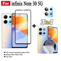 3 In 1 Infinix Note 30กระจกเทมเปอร์สำหรับ Infinix Note 30 Pro 12 G96 11 10 Pro Hot 11S NFC 10S 10i 30 20 12 11 10เล่นฟิล์มกันรอยป้องกันเต็มพื้นที่ของหน้าจอฟิล์มกระจกเลนส์กล้องถ่ายรูปป้องกัน