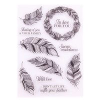 Leaf Wreath Silicone Clear Seal Stamp DIY Scrapbooking Embossing Photo Album Decorative Paper Card