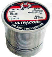 ตะกั่วบัดกรี Ultracore ตะกั่วขด 60/40 ขนาด 1.2 มม. หนัก 0.5 ปอนด์ มีเก็บเงินปลายทาง !!!!