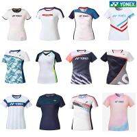 STOCK YONEX Yonex badminton clothing womens top t-shirt quick-drying sweat-absorbing couple short-sleeved yy sports top printing