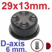 ลูกบิด 29*13mm D Axis 6mm Plastic Shaft Black Knob Switch for rotary encoder potentiometer volume control ลูกบิดโวลุ่ม วอลลุ่ม