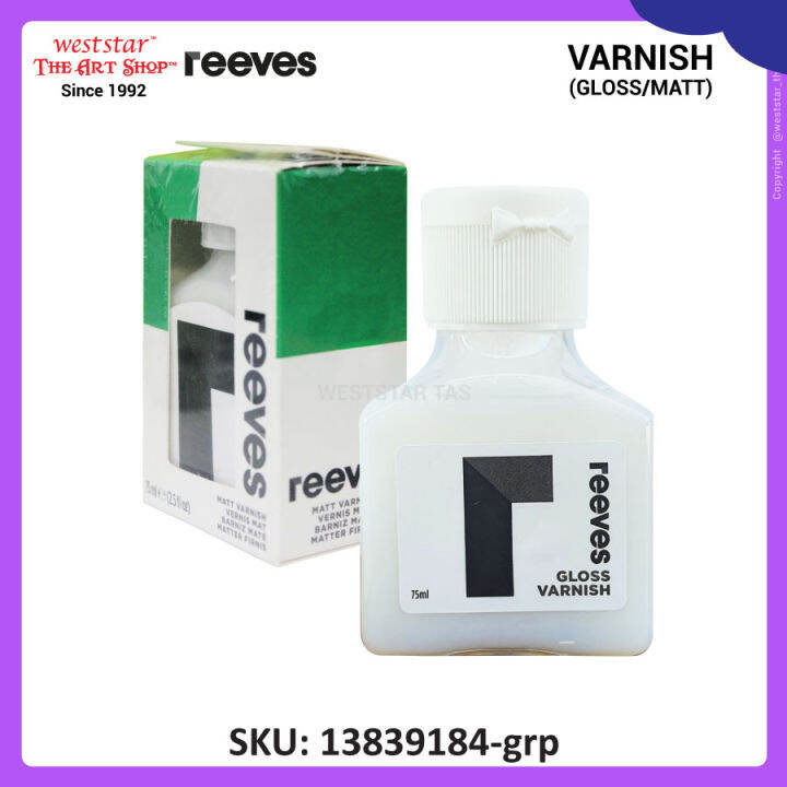 [Weststar TAS] Reeves Acrylic Varnish, Gloss Varnish, Matt Varnish 75ml