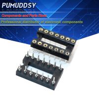 10PCS Round Hole 14 Pins 2.54MM DIP DIP14 IC Sockets 14 PIN 2.54 Adaptor Solder Type IC Connector WATTY Electronics