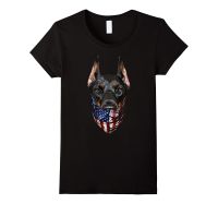 Patriotic Doberman In Usa America Bandana, Dog T-Shirt 2018 New Clothing Mens Fashion Man Cotton Clothing O Neck Tops Tees