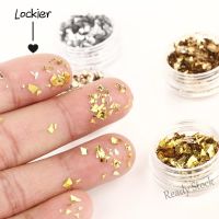 【hot sale】 ๑ B50 DIY Nail Art Gold Foil Paper Ornaments Nail Pieces Decorative Nail Stickers Shell Paper Pieces of Foil Paper Fragments