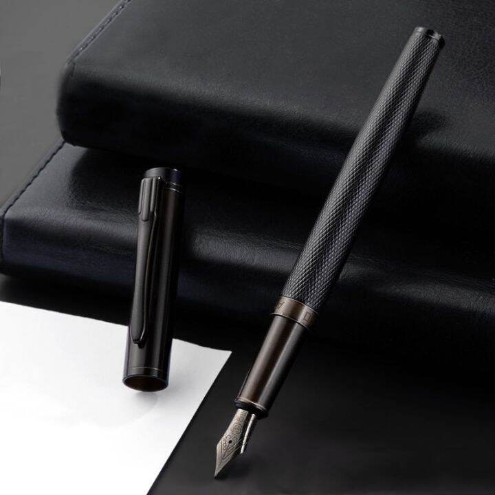 zzooi-hero-black-forest-fountain-pen-extra-fine-ef-f-nib-classic-design-with-converter-metal-stainless-steel-material-writing-pens