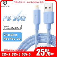 สายสำหรับ iPhone USB PD SmartDevil 20W PD 14 13 12 ProMax ชาร์จเร็ว66W สำหรับ Samsung Xiaomi iPad ข้อมูล Type C