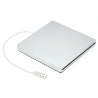 USB 2.0เครื่องเล่น CD DVD ROM ภายนอกแบบบางเฉียบแบบพกพาเครื่องอ่านตัวเขียนไดรฟ์สำหรับ Imac/Macbook/ Macbook Air/Pro แล็ปท็อป PC