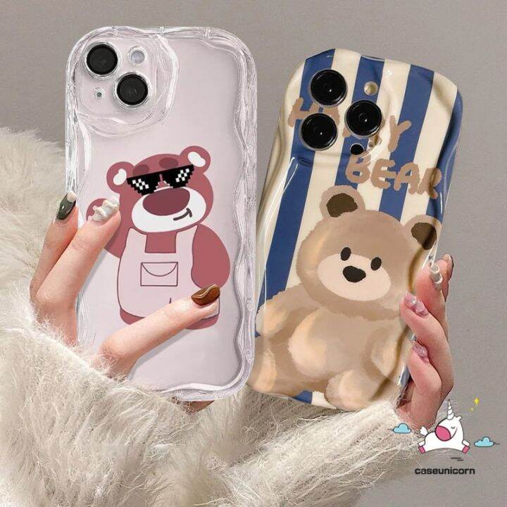 เคสโทรศัพท์มือถือ-tpu-นิ่ม-ขอบโค้ง-กันกระแทก-ลายการ์ตูนหมีน่ารัก-แวววาว-สําหรับ-iphone-7plus-xr-6s-6-7-8-14-13-12-x-xs-2020