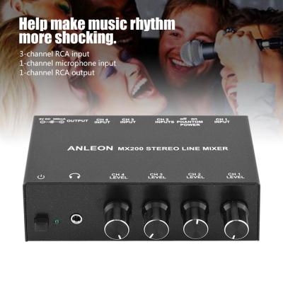 Noise Cancelling Mini Karaoke Mixer 3RCA Input & 1RCA Output Stereo Sound Mini Dj Mixer