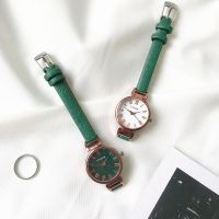 【Hot Sale】 French British niche watch female students simple retro department literary and artistic ins waterproof green