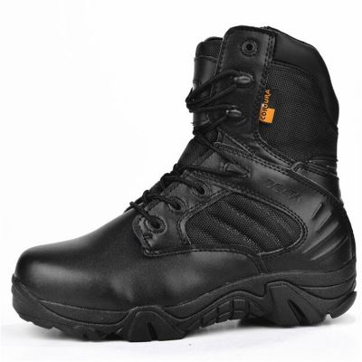 Men Delta Tactical Boots Leather High Performance Waterproof Military Boots Outdoor Breathable Non-slip Hiking Sneakers for Men