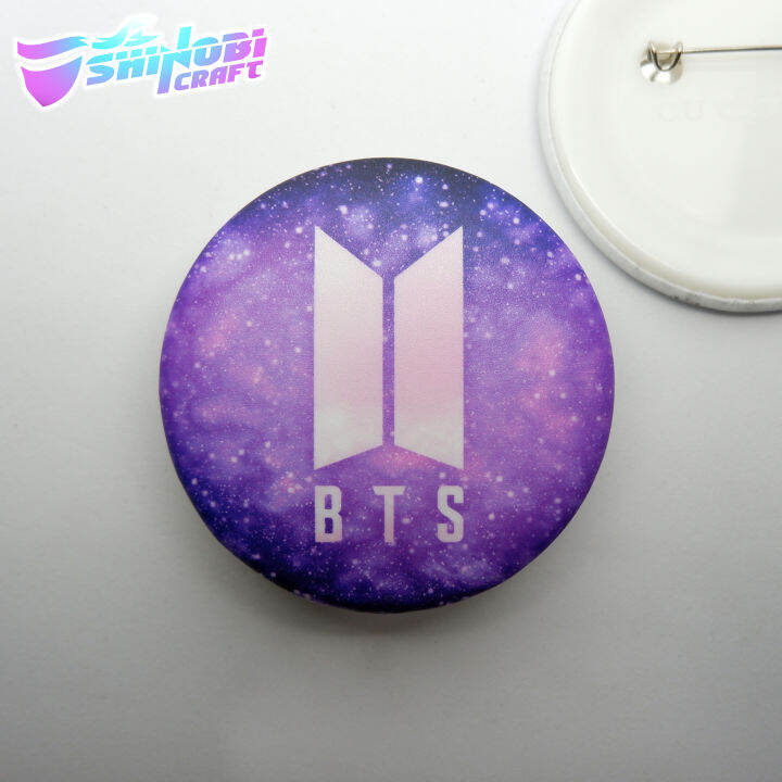 BTS button pin (k-pop army badge) accessory for bag, backpack, cap, hat ...