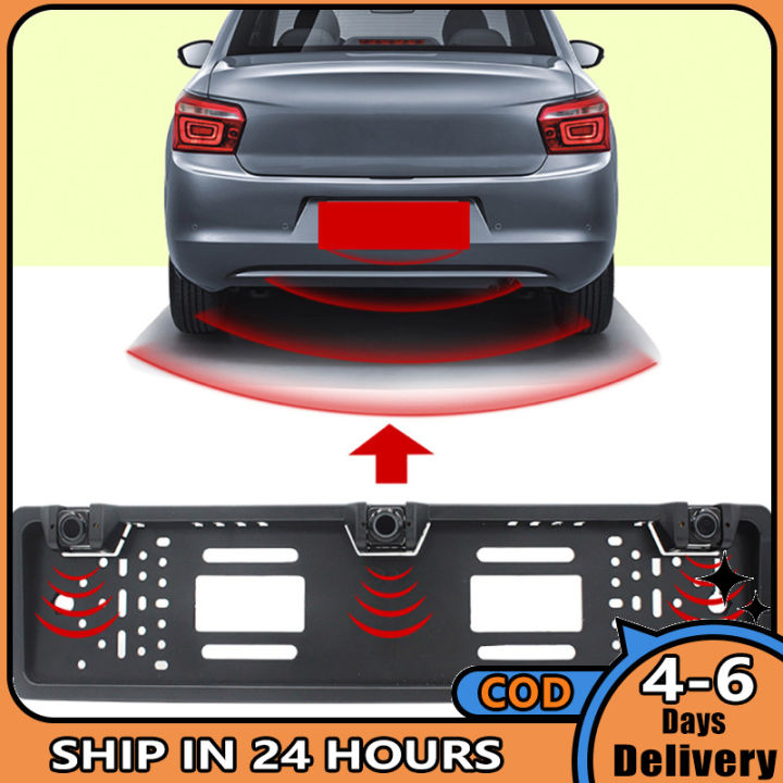am-ชุดเซ็นเซอร์ถอยหลังรถยนต์ระบบรถยนต์ถอยหลังกล้องป้ายทะเบียนยุโรประบบควบคุมแม่เหล็กไฟฟ้าด้านหน้าหลัง