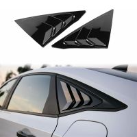 2PCS Side Window Louver Shutter Cover Trim For Honda Civic 11th 2022 Carbon Fiber ABS Black