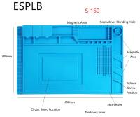 ESPLB 45x30เซนติเมตร S-160ซิลิโคนฉนวนกันความร้อนแผ่นทำงานโต๊ะเสื่อแพลตฟอร์มสำหรับ BGA บัดกรีสถานีซ่อมที่มีแม่เหล็ก