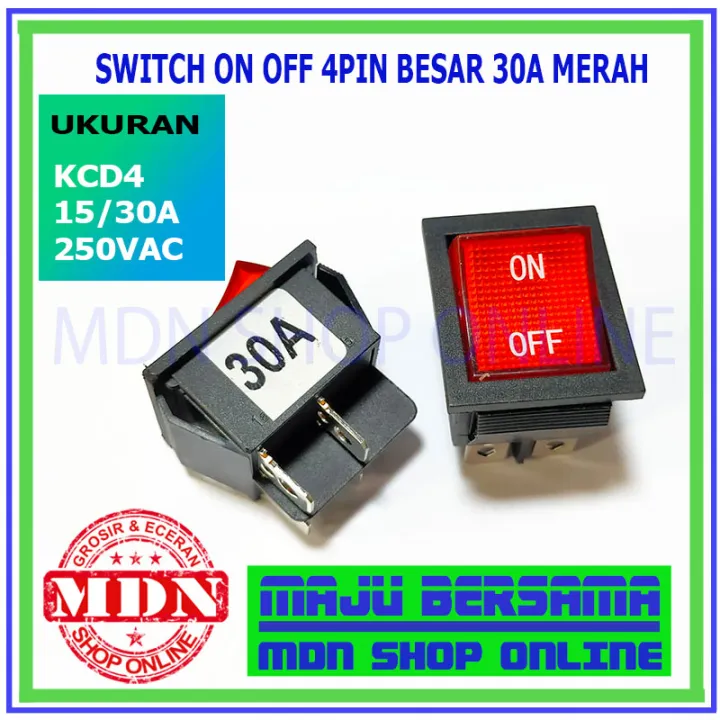 Saklar switch ON OFF besar 30A 250VAC | Lazada Indonesia