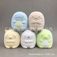 Corner Creature Capsule Toy Flocking Doll Layered Jenga Corner สัตว์ประหลาดสัตว์ตัวเล็ก