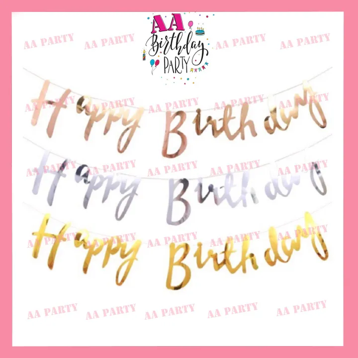 AA BIRTHDAY PARTY happy birthday banner | Lazada PH