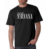 Hot sale Nirvana band  graphic Mens 100% Cotton Round Neck Short Sleeve T-Shirt  Adult clothes