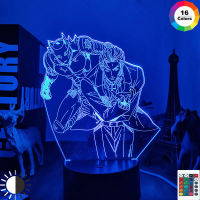 3d Night Light Anime JoJo Bizarre Adventure Yoshikage Kira for Bedroom Decor Light Birthday Gift for Him Jojo Led Lamp Manga