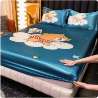 Ice Silk Mat Summer Washable Foldable Student Dormitory Single Summer Mat Bed Hat Three-piece Set Soft Bed Cover