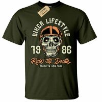 HOT ITEM!!Family Tee Couple Tee Biker Lifestyle Mens ride till death Brooklyn new york motorbike top Summer Fashion Mens t-shirt