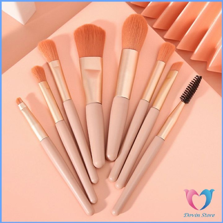 ชุดแปรงแต่งหน้า-8-ชิ้น-แปรงคิ้ว-แปรงปัดแก้ม-makeup-brush-set