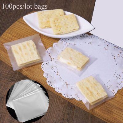 100pcs/lot Wedding Pastry Tool Biscuit Gift Candy Package Seal OPP Self Adhesive Cookie Bags Transparent Matte