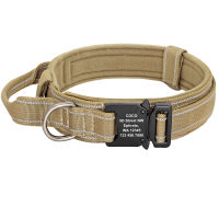 Personalzied Tactical Dog Collar Military Nylon Pet Collar Customized Pet Collar With Quick Control Handle for Large Dogs