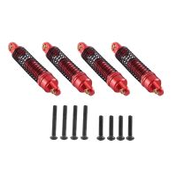 4PCS Metal Shock Absorbers Damper for Traxxas TRX4M TRX-4M Bronco Defender 1/18 RC Crawler Car Upgrade Parts Accessories ,Red