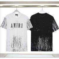 ✓❣∈ Amr- เสื้อยืดแขนสั้นลําลอง ทรงหลวม แฟชั่นสําหรับผู้ชาย และผู้หญิง