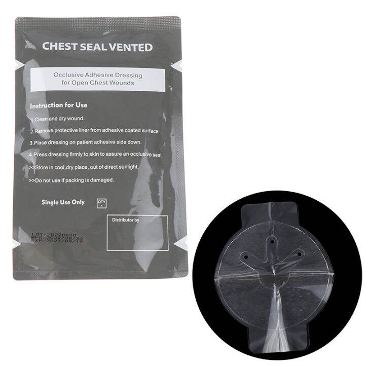xingwendanp 1Pc Medical Vent Chest Seal Occlusive Adhesive Dressing for