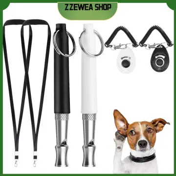 4Pcs Dog Training Set Pet Training Clicker with Whistles, Dog Training  Whistle Ultrasonic Professional Dog Whistles with Lanyard - Barking Control