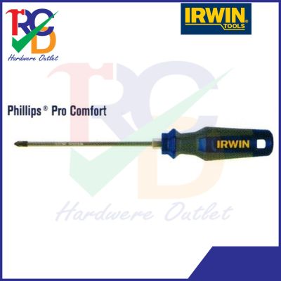 IRWIN ไขควงปากแฉก PHILLIPS PRO COMFORT #SIZE 3 mm. x 100 mm.  -  8 mm. x 150 mm.