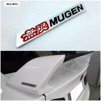 เครื่องหมายสัญลักษณ์ป้ายสปอยเลอร์รถสำหรับฮอนด้าโลโก้ KLNU Mugen อลูมิเนียมสีแดงสีดำ