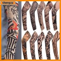 SHENGZU 1Pcs วิ่ง ของใหม่ ป้องกันรังสียูวี กีฬากลางแจ้ง ฤดูร้อนเย็น ที่คลุมแขน รอยสักแขนแขน แขนเสื้อลายดอกไม้ ป้องกันแสงแดด