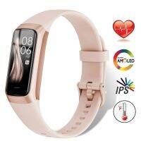 Amoled Smart Watch 2022 Smart Band Women Gold Heart Rate Blood Wartch Waterproof Connected Smart Bracelet Sport Fitness Tracker