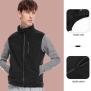 Áo khoác lông cừu CAMELJEANS sát nách cổ đứng thời trang cho nam