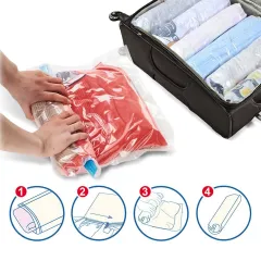 Roll-Up Compression Vacuum Storage Bags Foldable Travel Space Saver Bags  Plastic Compressed Home Clothes Storage Bags 50*70cm - Price history &  Review, AliExpress Seller - Global Top Kitchen Store