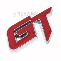 Hot New 3d Gt Logo Fashion Car Decor Sticker For Ford Mustang Focus 2 3 Fiesta Ranger Mondeo Mk2 Red+Silver