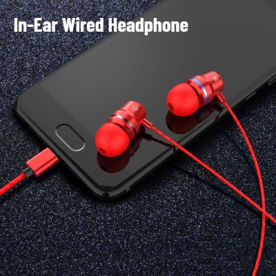 หูฟังแบบมีสายสำหรับโทรศัพท์มือถือชุดหูฟังนักเล่นเกมการเล่นเกมหูฟัง Xiaomi Redmi Oneplus,ใหม่พร้อมปุ่มควบคุมหูฟังแบบใส่หู Type C 3.5มม.