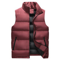 Mens Vest Autumnwinter Trend Vest Mens Loose Winter Warmth and Thickening Outer Wear Solid Color Vest Plus Size Jacket 5XL