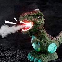 Jurassic Electric Spray Dinosaur Toy Simulation Animal Model Universal Wheel Walking Music Lighting Tyrannosaurus Rex Childrens