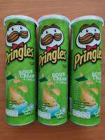 มันฝรั่งพริงเกิลส์ รสซาวครีมและหัวหอม 107 กรัม PRINGLES POTATO CRISPS CHIPS SOUR CREAM &amp; ONION 107g